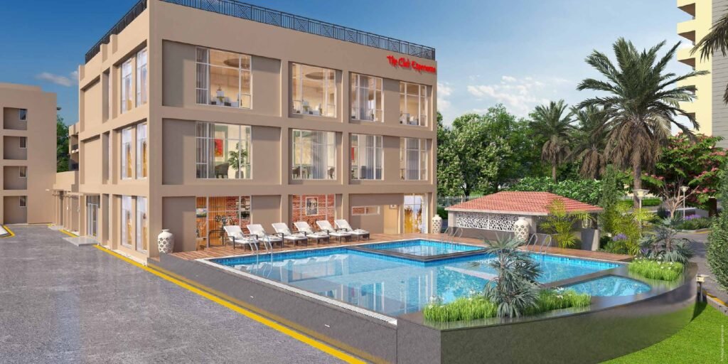 Artist’s impression of the Esperanza clubhouse and pool at Coban Residences.